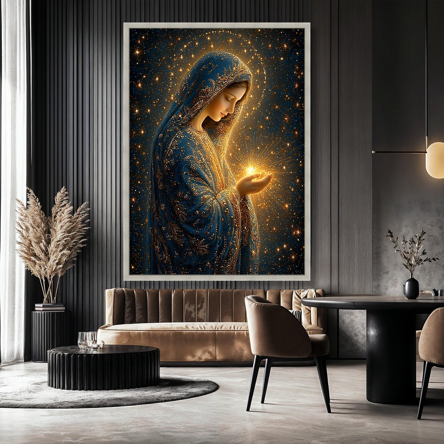 Radiant Virgin Mary Canvas Wall Art