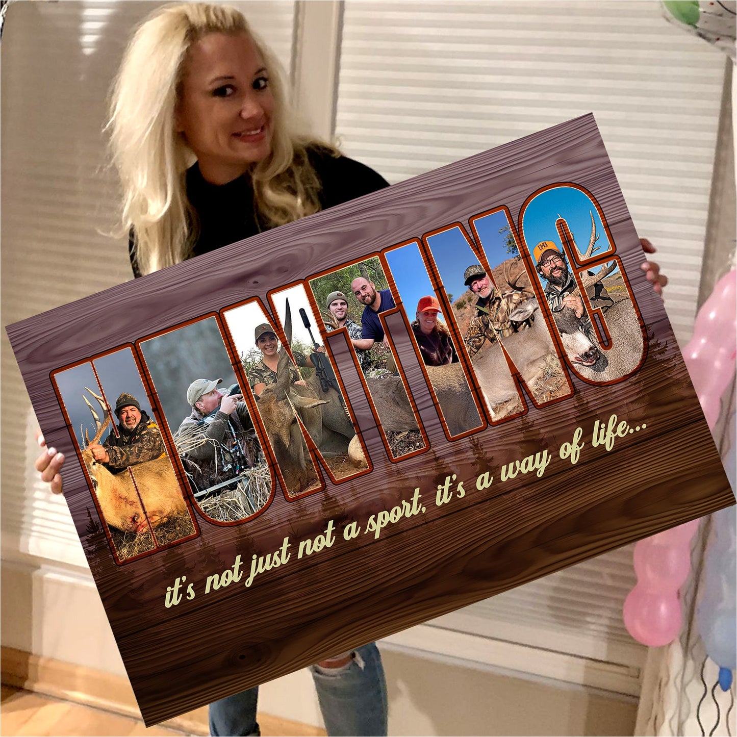 Personalized Hunting Canvas – Custom Photo Collage for Hunters, Hunting Is Not Just a Sport It’s a Way of Life Wall Art