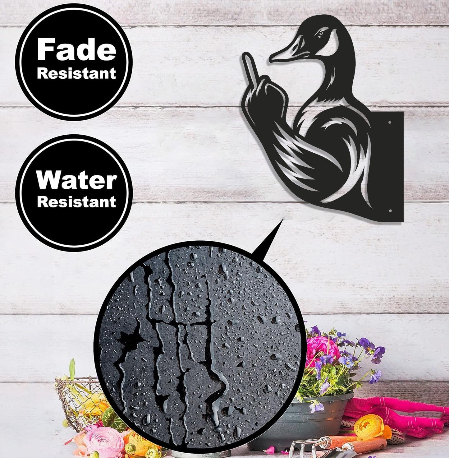 Funny Duck Hunting Metal Sign WITH LED/WITHOUT LED - Humorous Yard Art