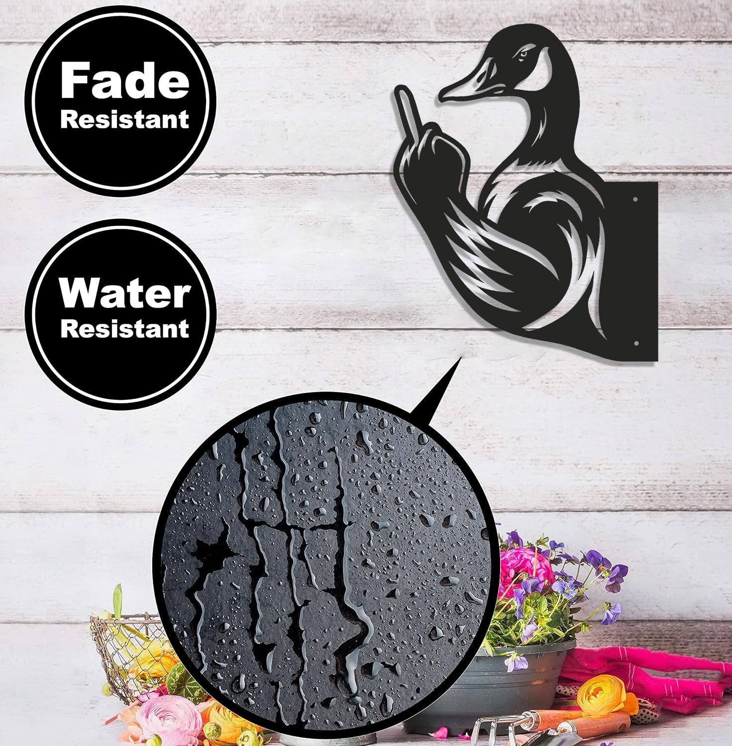Funny Duck Hunting Metal Sign WITH LED/WITHOUT LED - Humorous Yard Art