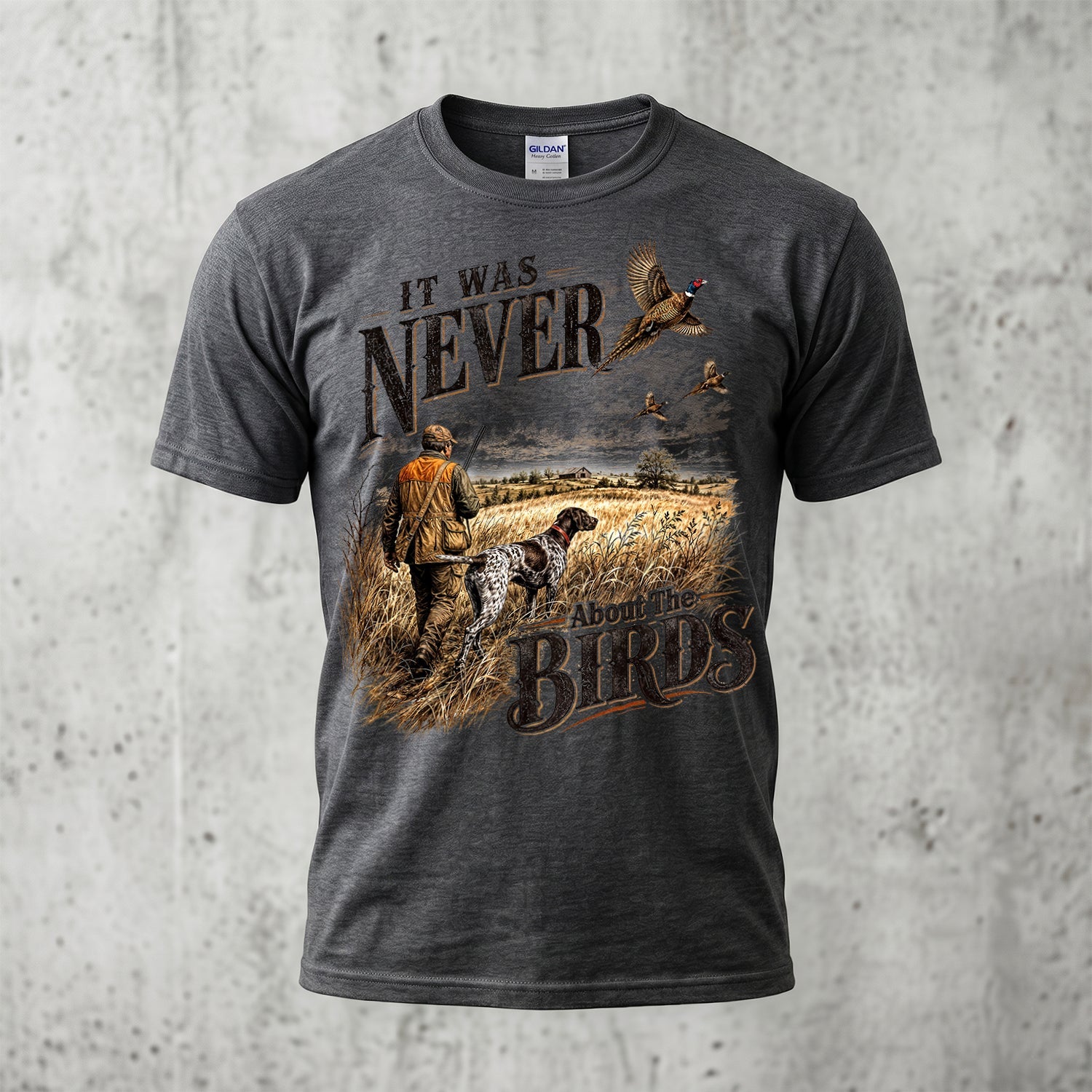 Upland Pheasant Hunting - Outdoor Cotton T-Shirt PHCT1032