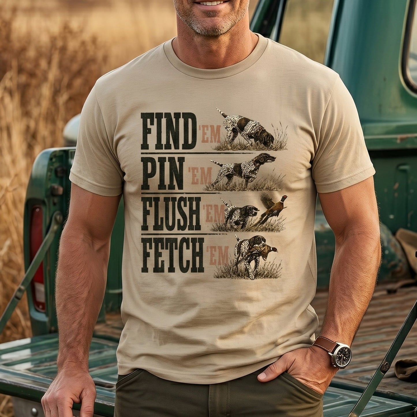 Upland Pheasant Hunting - Outdoor Cotton T-Shirt PHCT1013