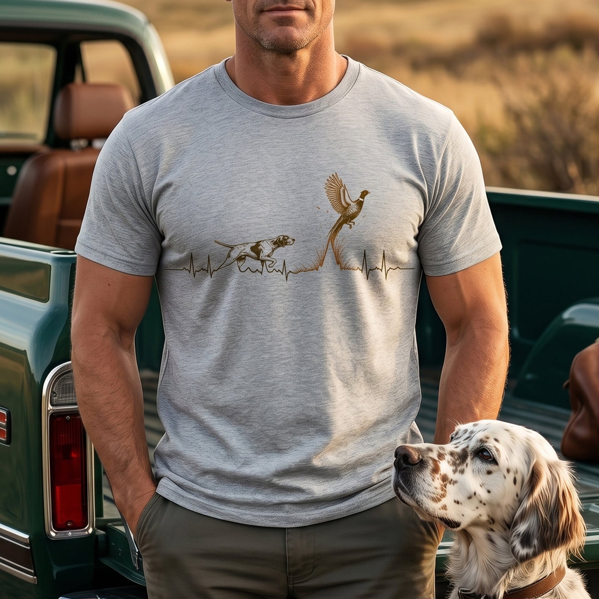 Upland Pheasant Hunting - Outdoor Cotton T-Shirt PHCT1006