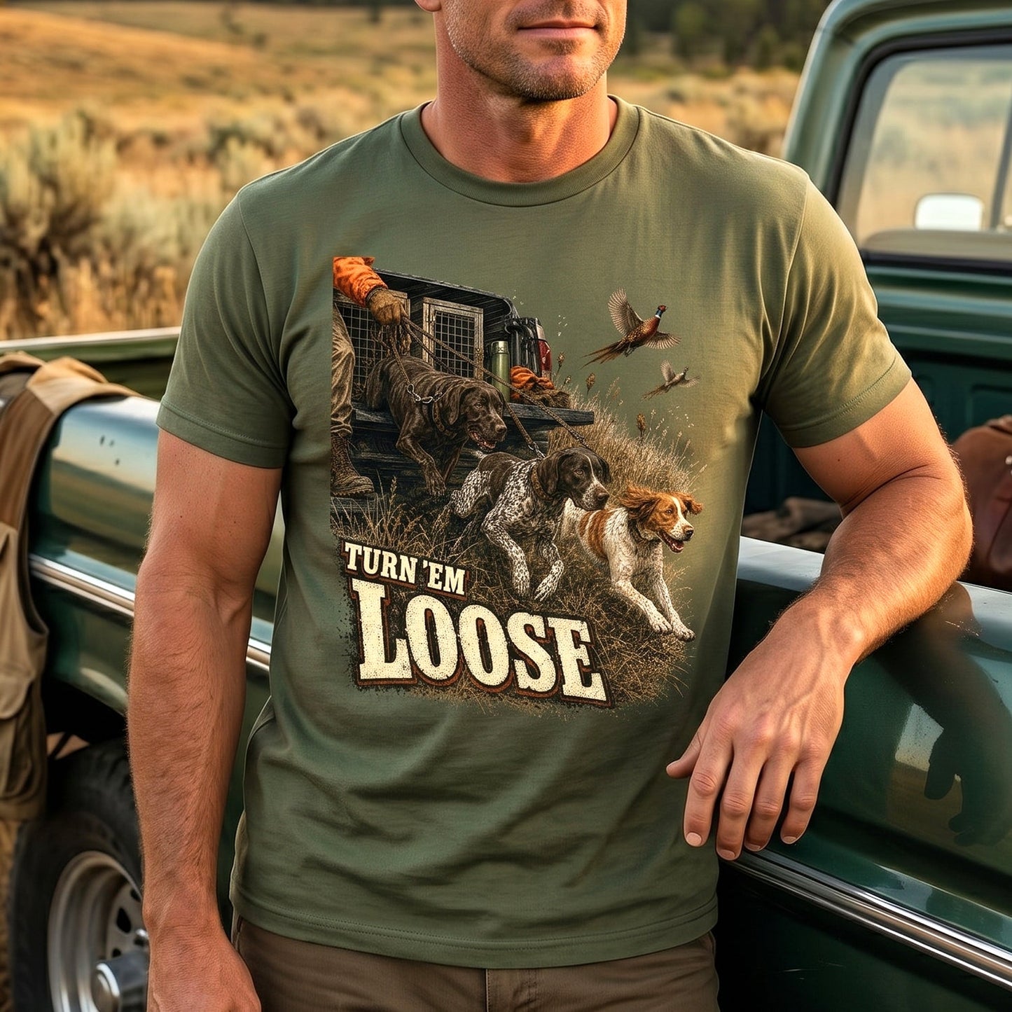 Upland Pheasant Hunting - Outdoor Cotton T-Shirt PHCT1021