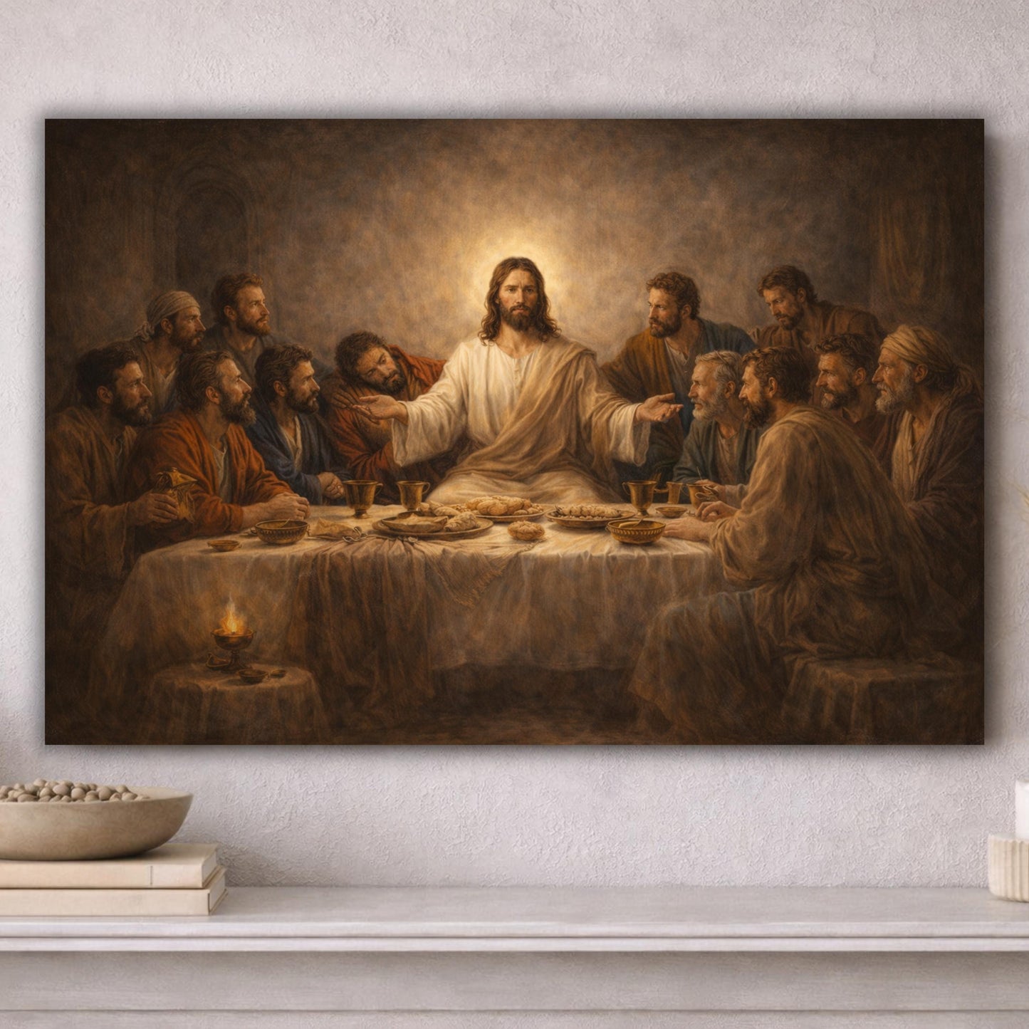 Last Supper Wall Art, Christian Fine Canvas