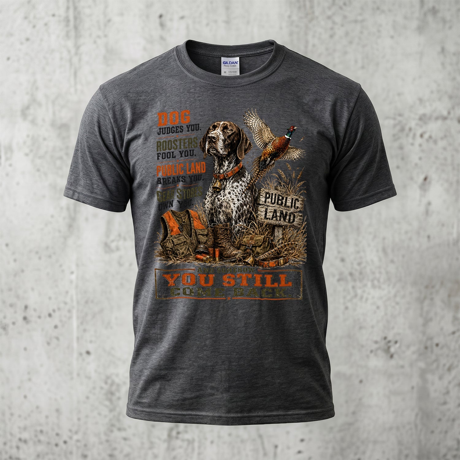 Upland Pheasant Hunting - Outdoor Cotton T-Shirt PHCT1061