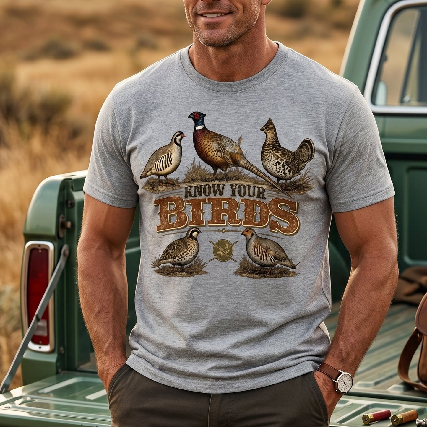 Upland Pheasant Hunting - Outdoor Cotton T-Shirt PHCT1004