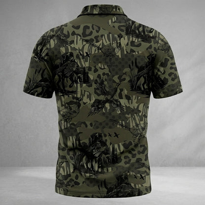 Camouflage Pheasant Hunting Men Polo Shirt