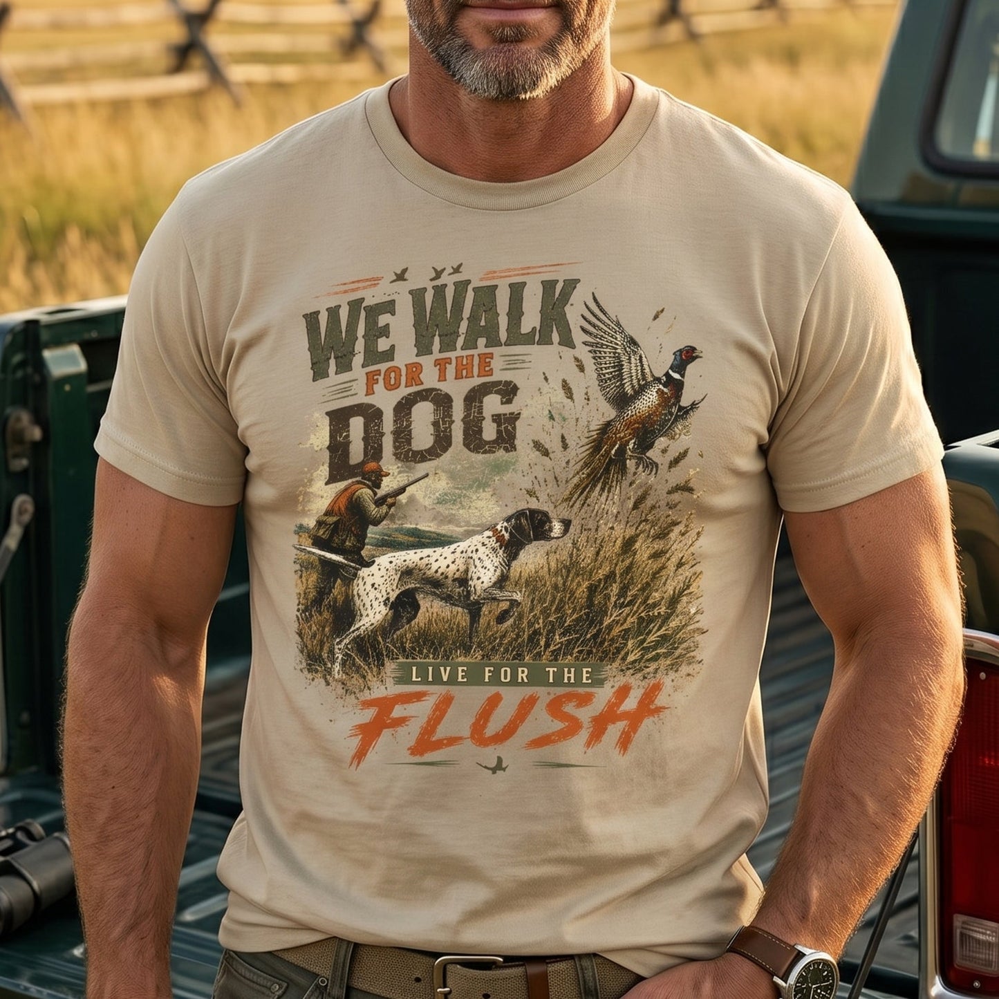 Upland Pheasant Hunting - Outdoor Cotton T-Shirt PHCT1009