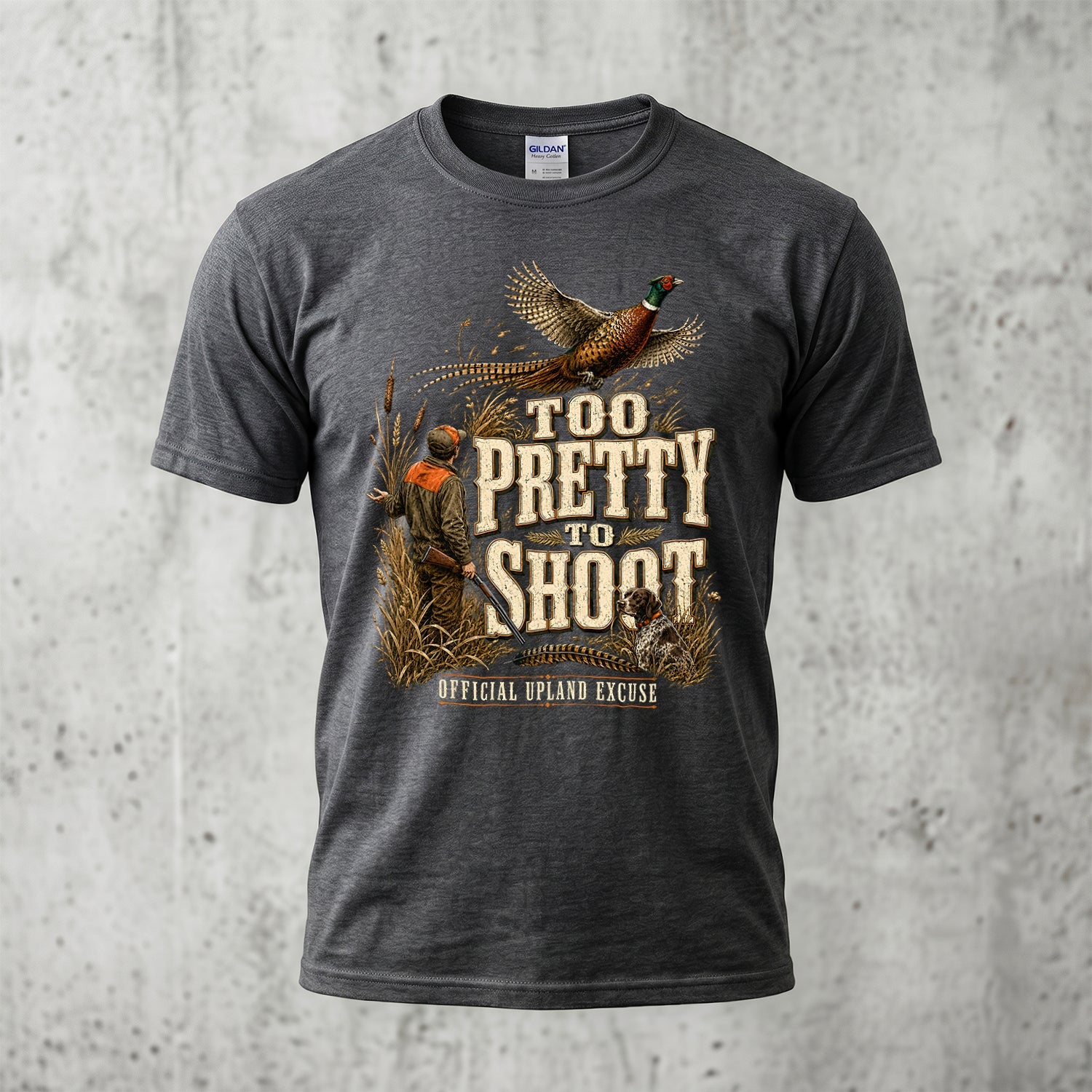 Upland Pheasant Hunting - Outdoor Cotton T-Shirt PHCT1056