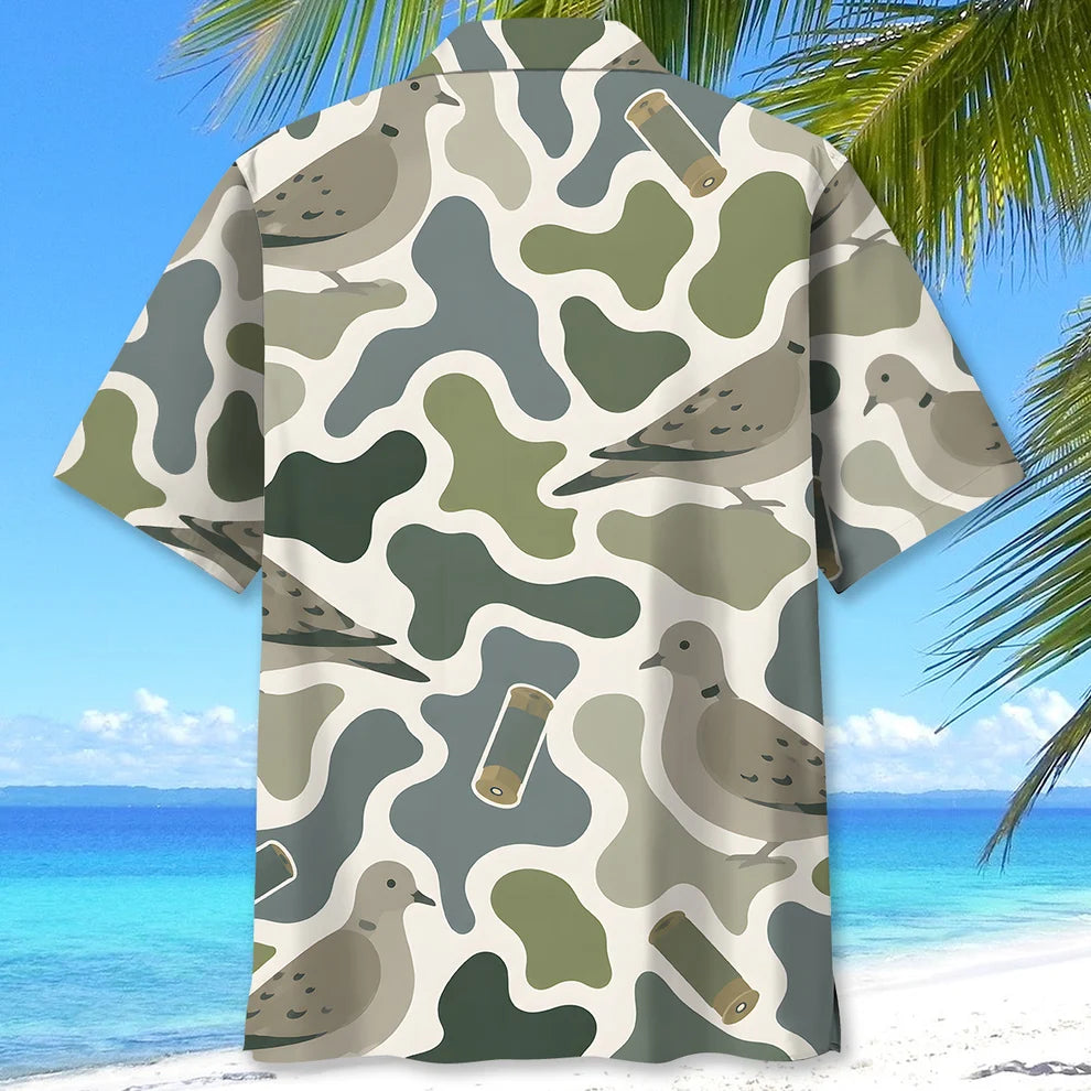 Dove Shell Camo Hawaiian Shirt DVC007