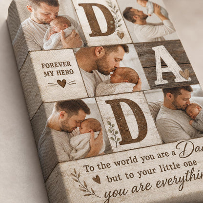 Dad Photo Collage Wall Art, Family Picture Print