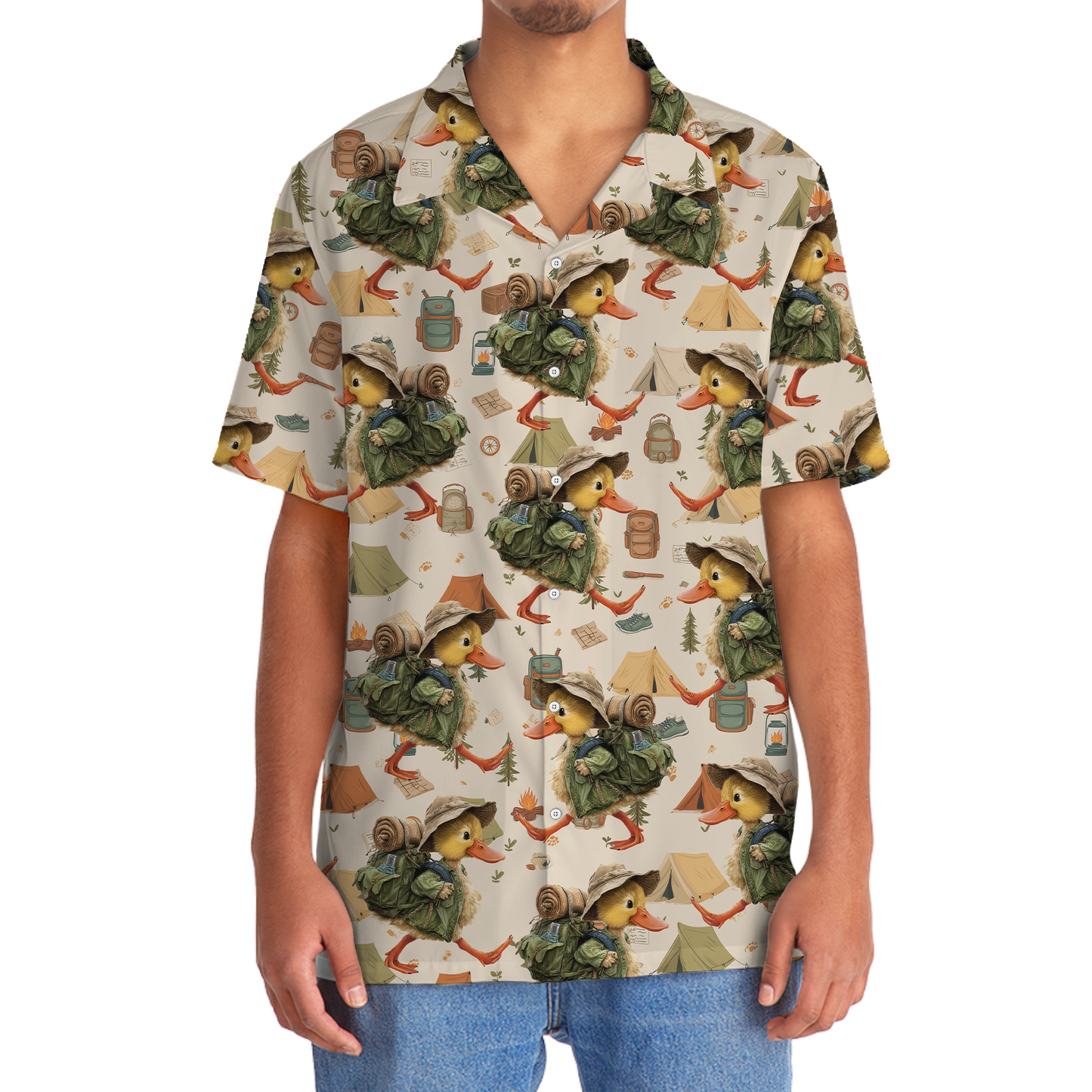 Funny Duck Go Camping Hawaiian Shirt