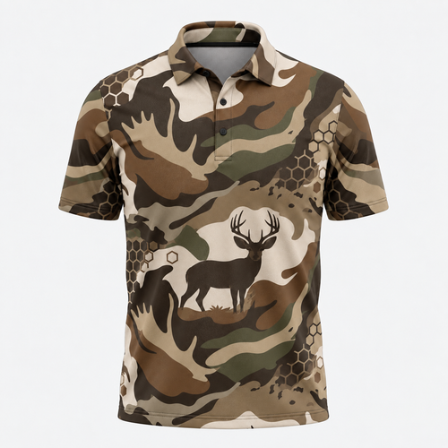 Mule Deer hunting polo shirt VC1110