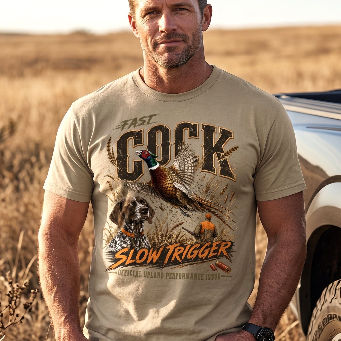 Upland Pheasant Hunting - Outdoor Cotton T-Shirt PHCT1058