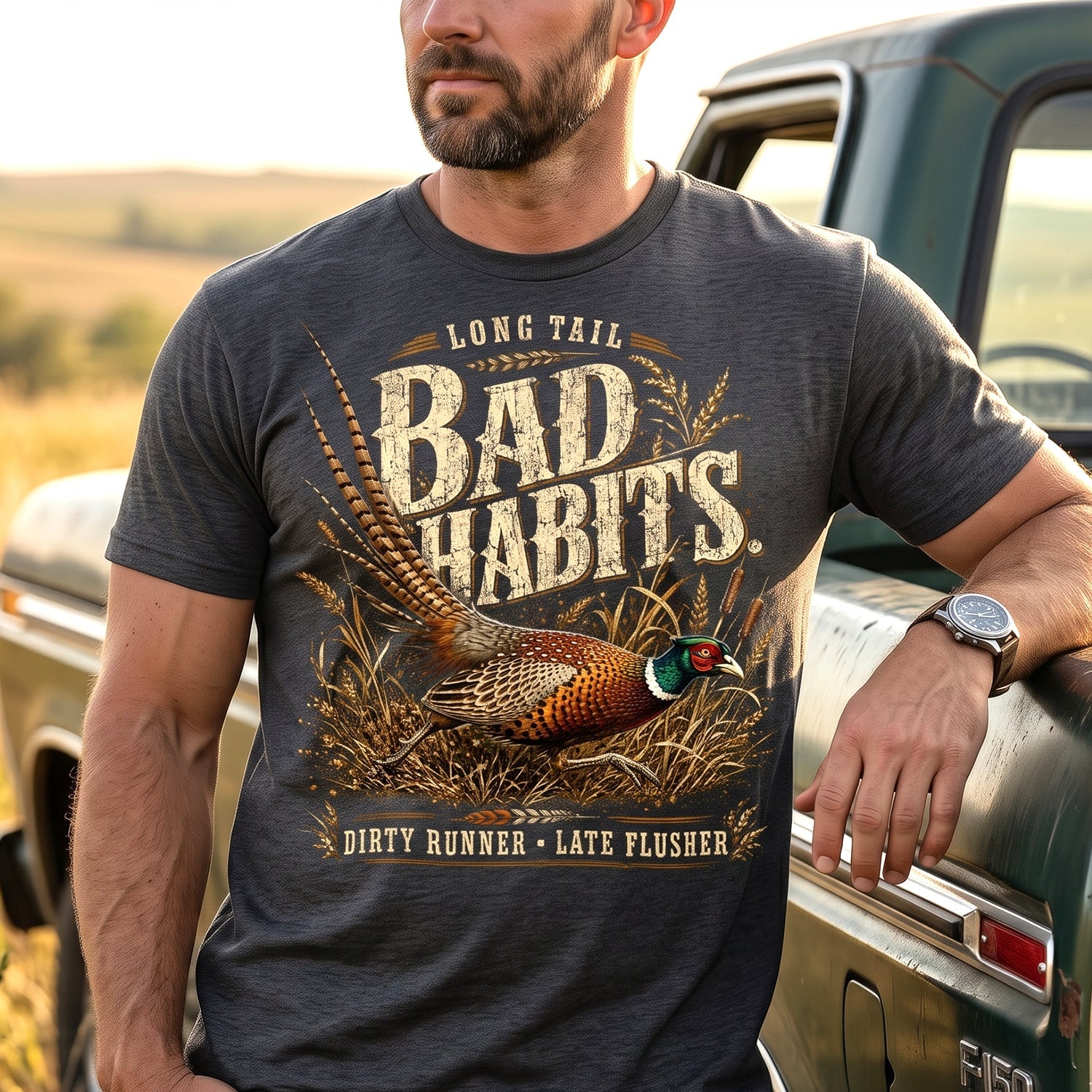 Upland Pheasant Hunting - Outdoor Cotton T-Shirt PHCT1055