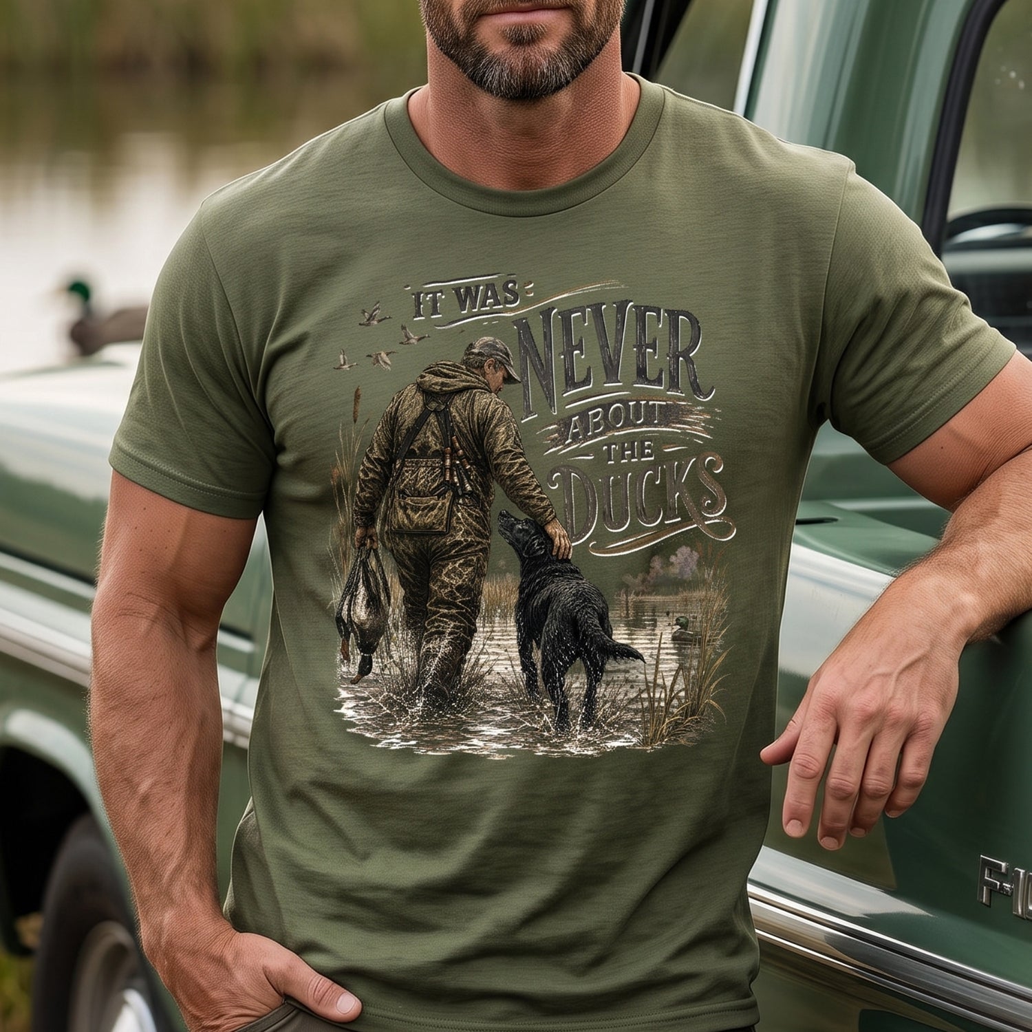 Duck Hunting - Outdoor Cotton T-Shirt DUCT1007
