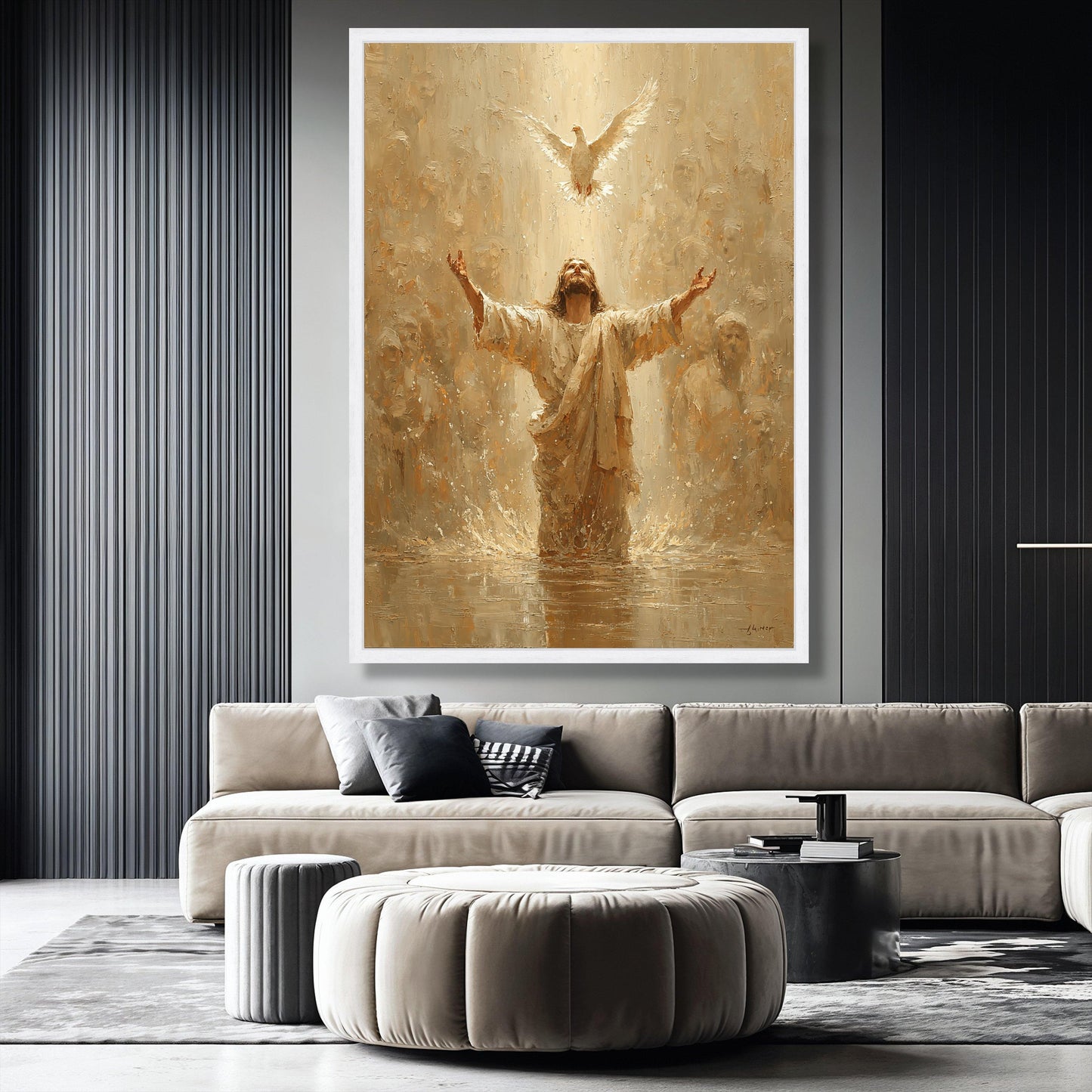 Jesus Ascension Canvas Wall Art, Spiritual Christian Decor