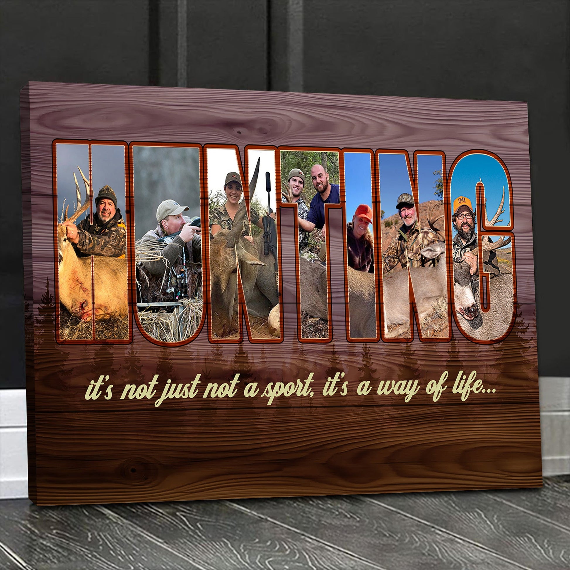 Personalized Hunting Canvas – Custom Photo Collage for Hunters, Hunting Is Not Just a Sport It’s a Way of Life Wall Art