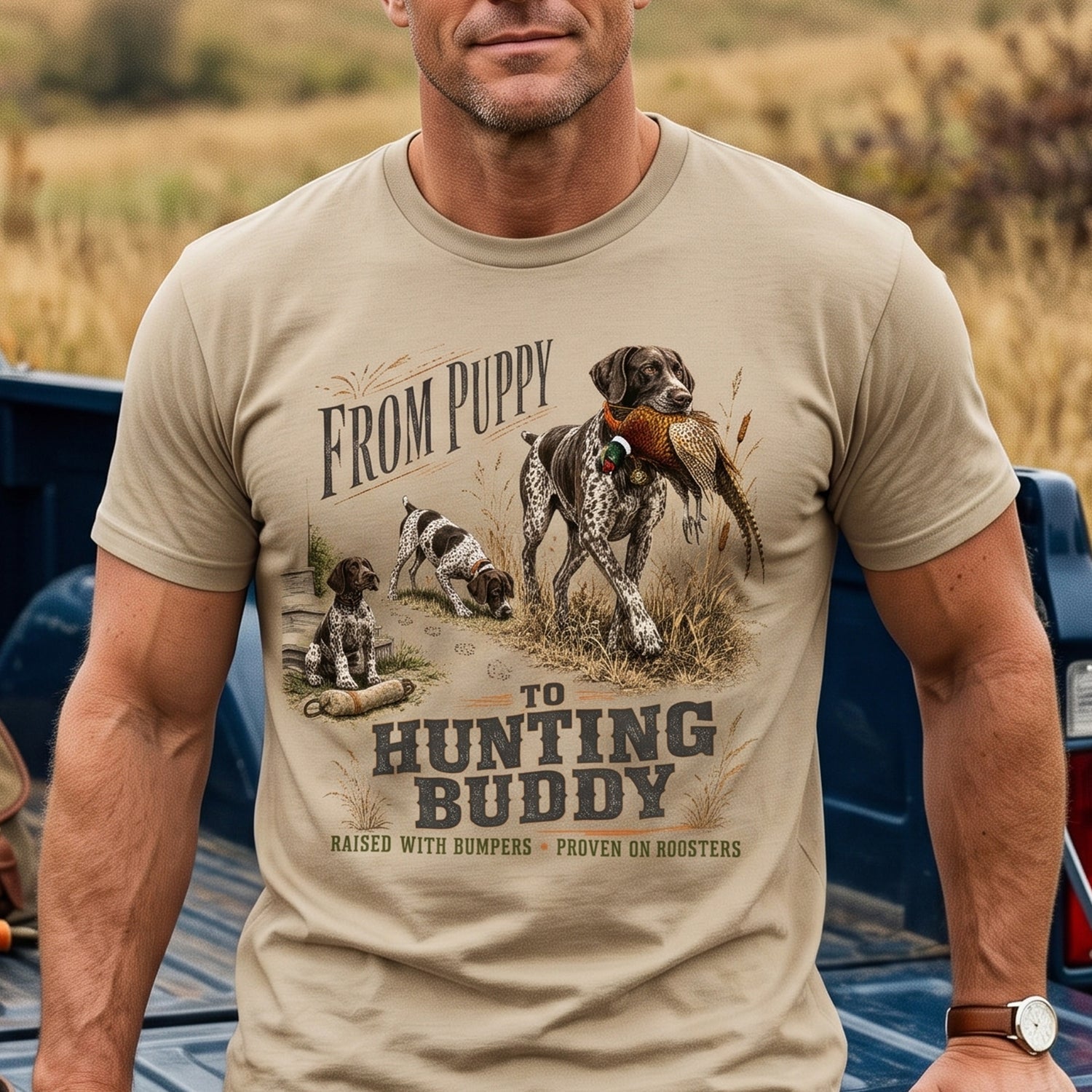 Upland Pheasant Hunting - Outdoor Cotton T-Shirt PHCT1047