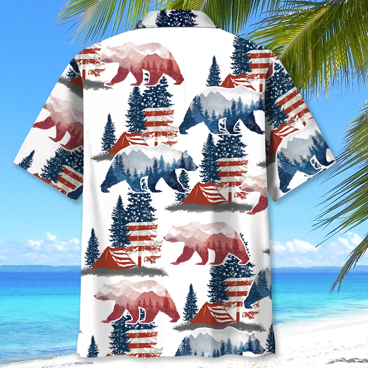 Bear Camping USA Vintage Hawaiian Shirt