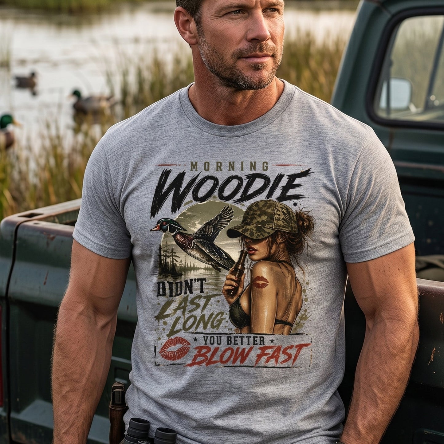 Duck Hunting - Outdoor Cotton T-Shirt DUCT1017