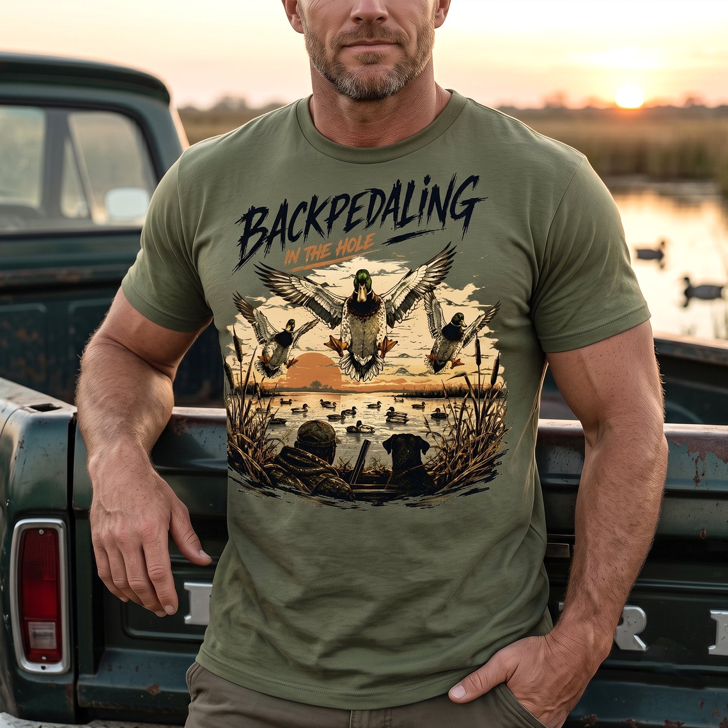 Duck Hunting - Outdoor Cotton T-Shirt DUCT1009