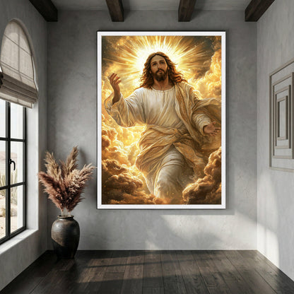 Radiant Ascension Jesus Canvas Art