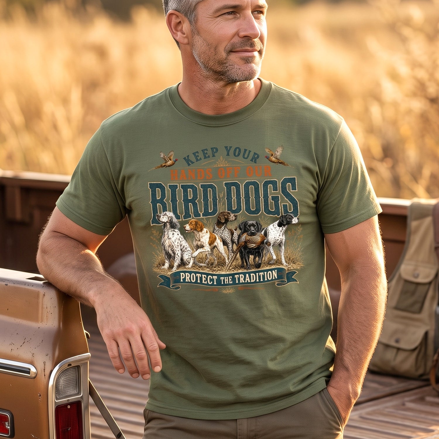 Upland Pheasant Hunting - Outdoor Cotton T-Shirt PHCT1063