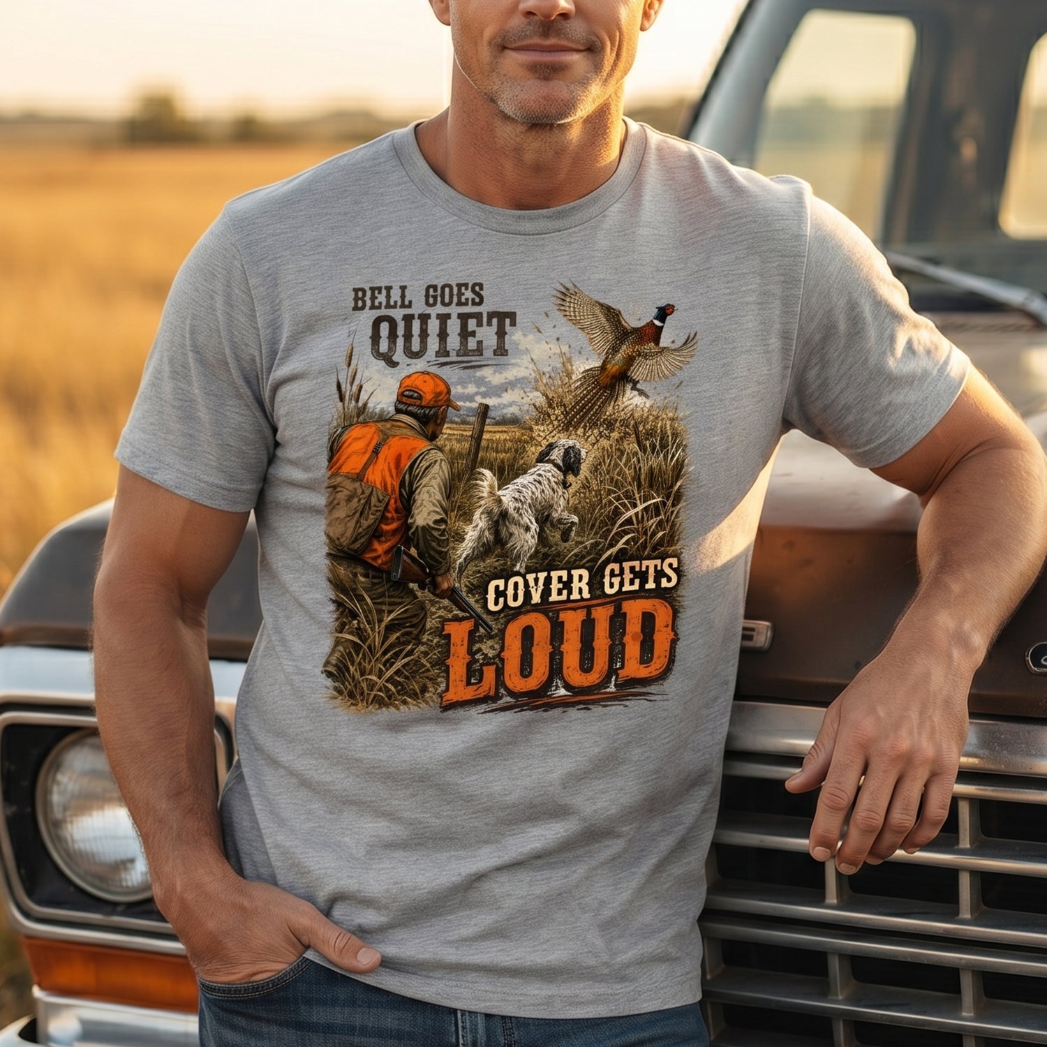 Upland Pheasant Hunting - Outdoor Cotton T-Shirt PHCT1036
