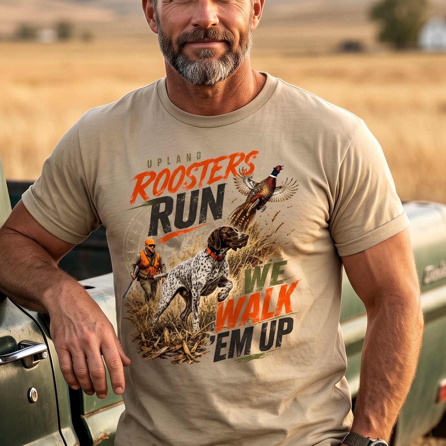 Upland Pheasant Hunting - Outdoor Cotton T-Shirt PHCT1054