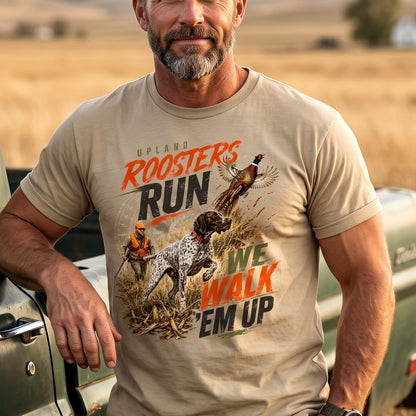 Upland Pheasant Hunting - Outdoor Cotton T-Shirt PHCT1054