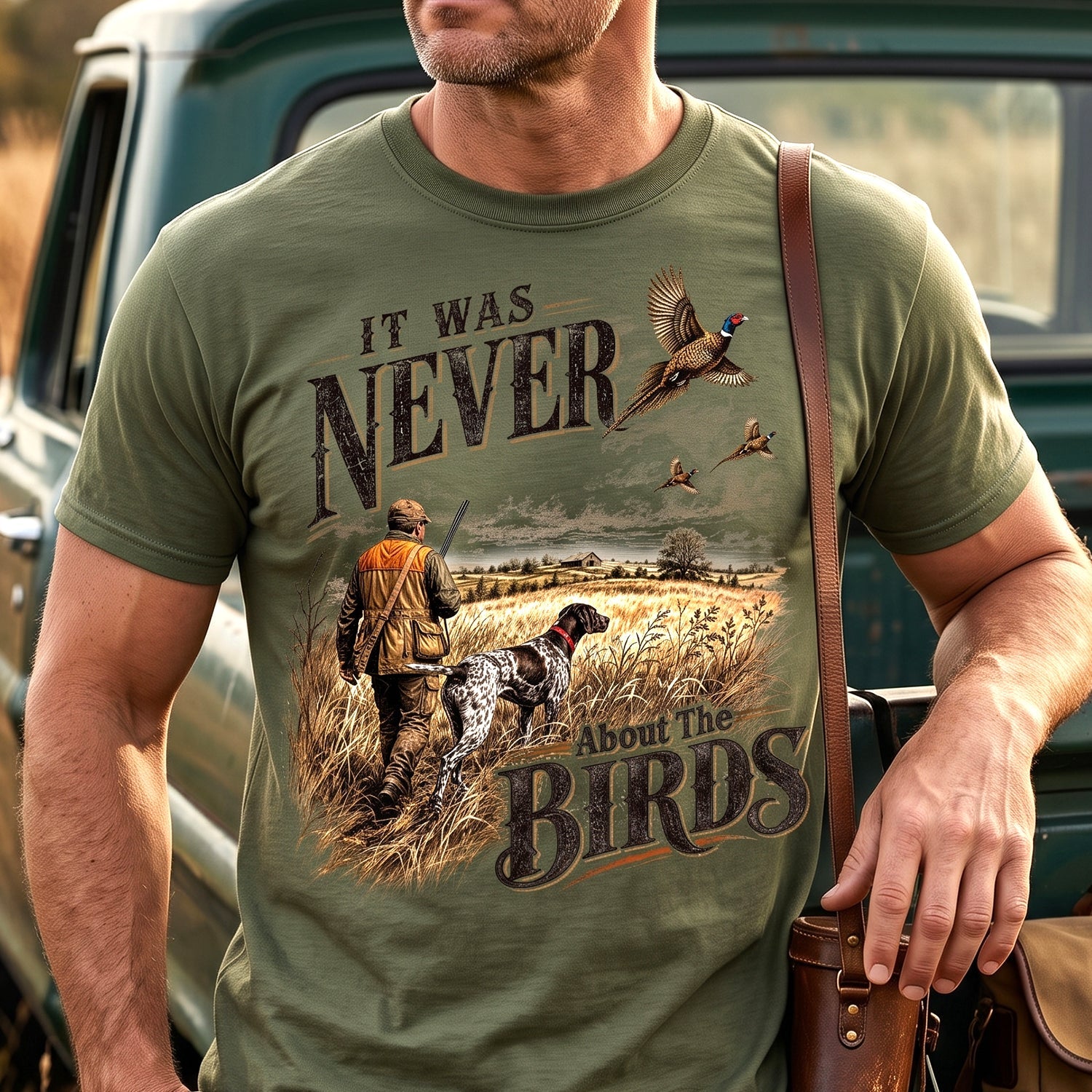 Upland Pheasant Hunting - Outdoor Cotton T-Shirt PHCT1032