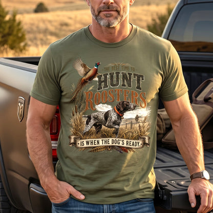 Upland Pheasant Hunting - Outdoor Cotton T-Shirt PHCT1053