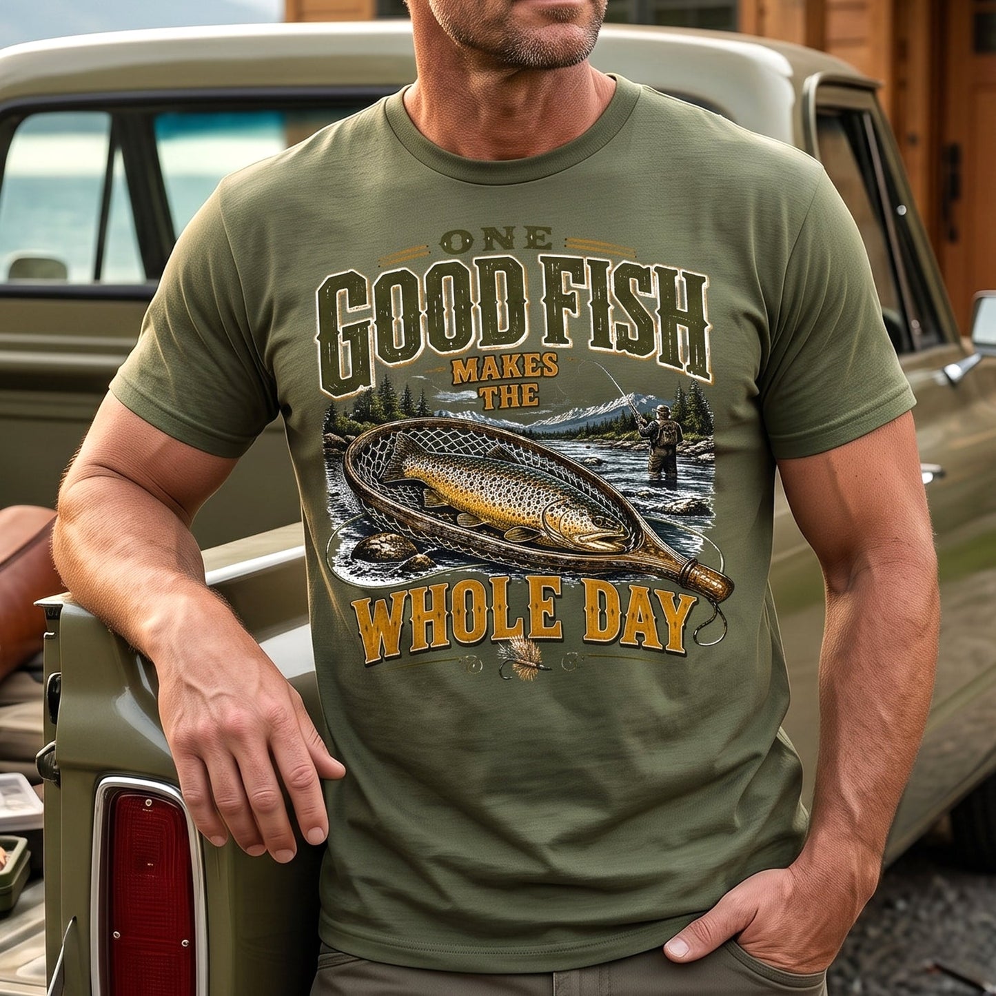 Fly Fishing - Outdoor Cotton T-Shirt FFCT1003