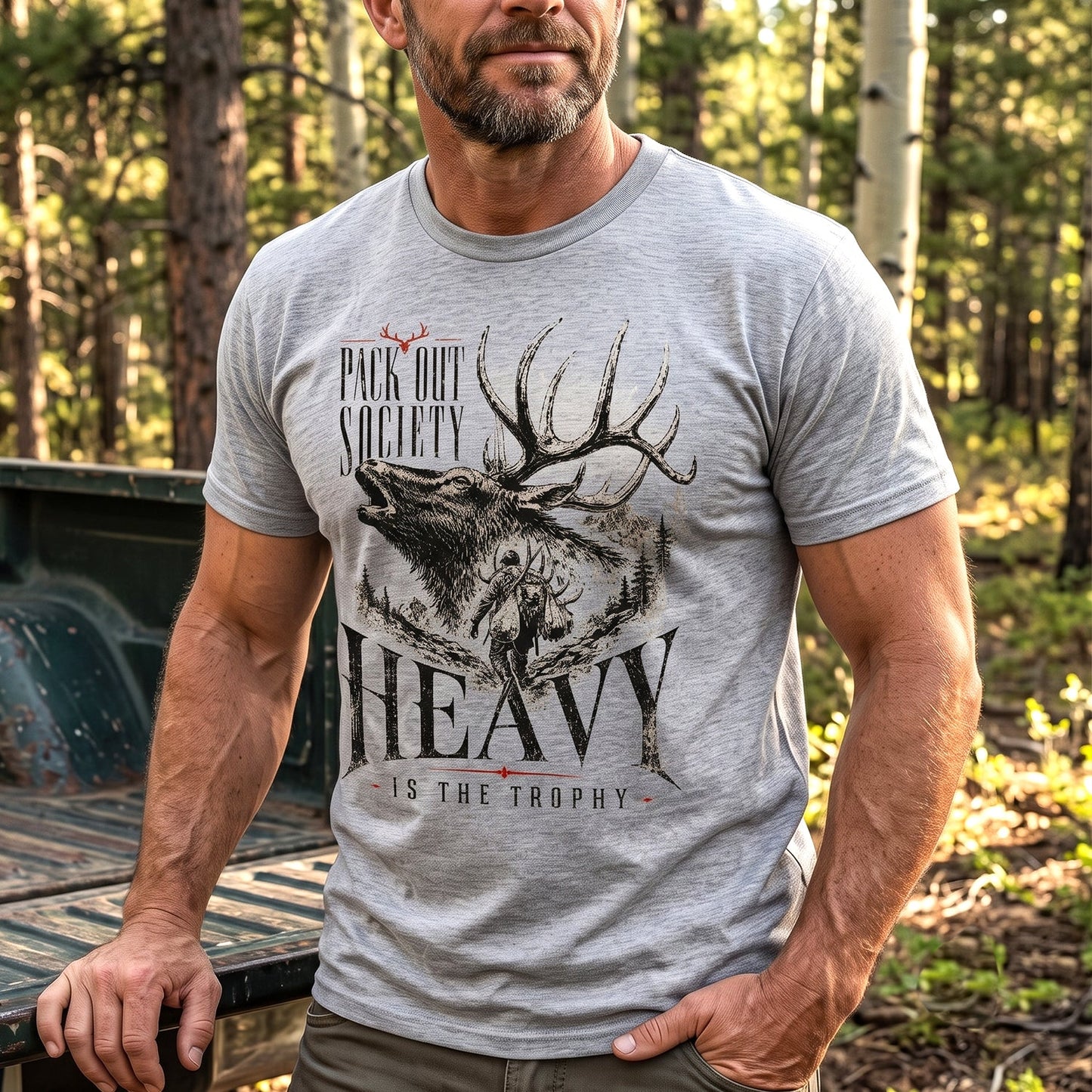 Elk Hunting - Outdoor Cotton T-Shirt EHCT1001