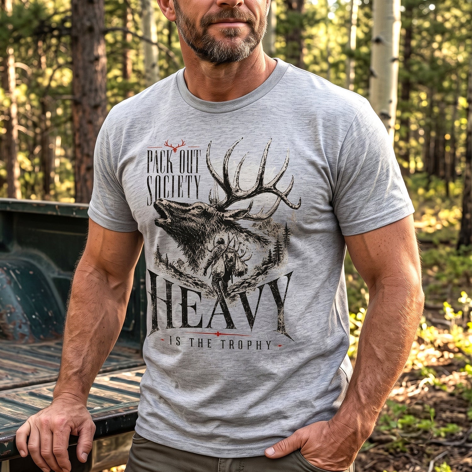 Elk Hunting - Outdoor Cotton T-Shirt EHCT1001