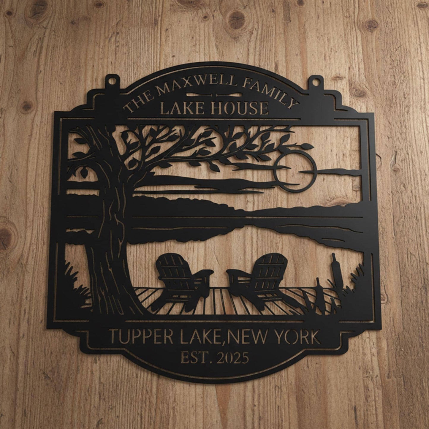 Personalized Lake House Metal Sign: Custom Outdoor Decor, Lake House Welcome Sign