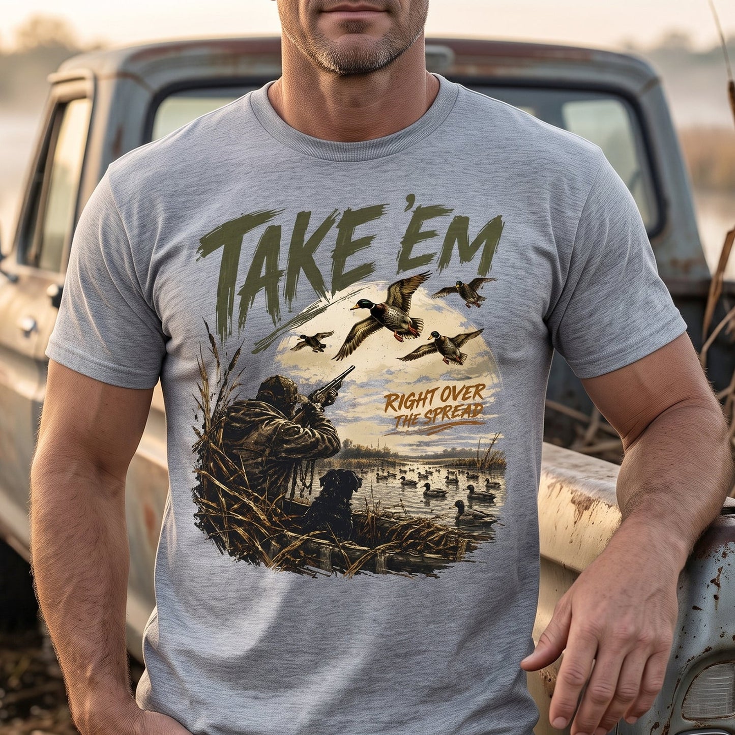 Duck Hunting - Outdoor Cotton T-Shirt DUCT1010