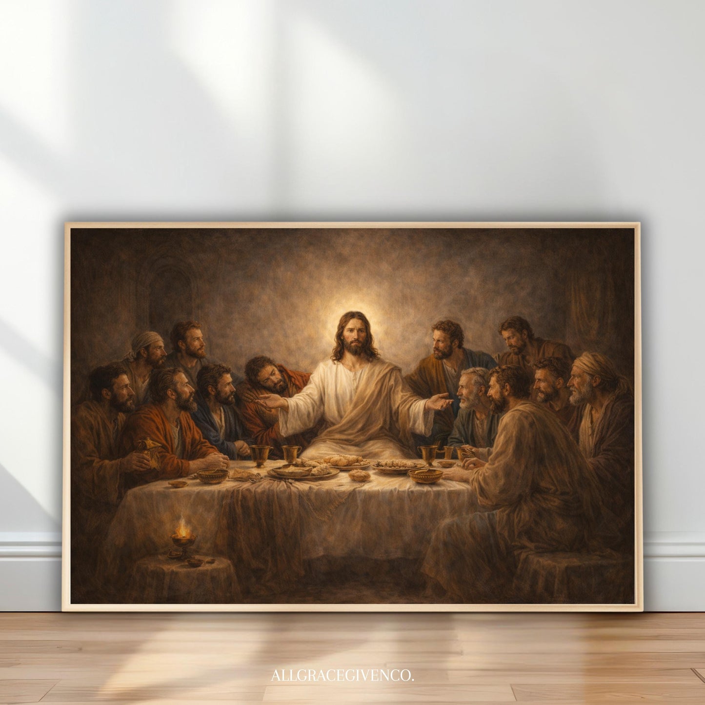 Last Supper Wall Art, Christian Fine Canvas