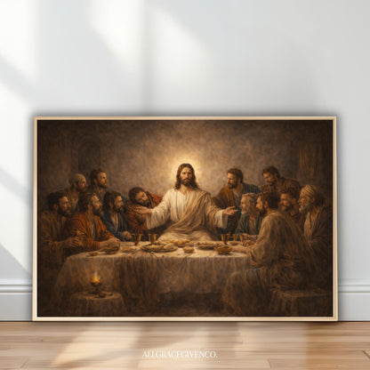 Last Supper Wall Art, Christian Fine Canvas