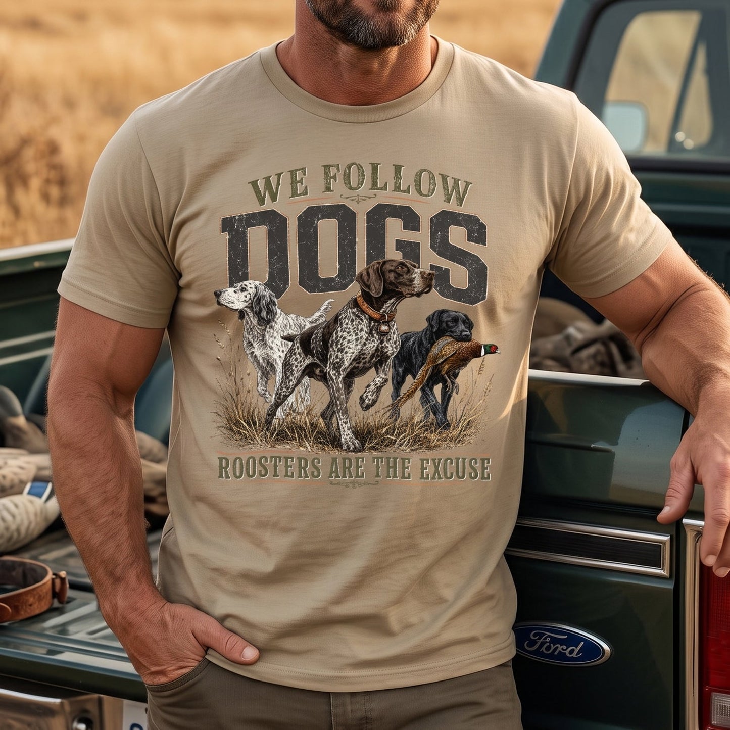 Upland Pheasant Hunting - Outdoor Cotton T-Shirt PHCT1041