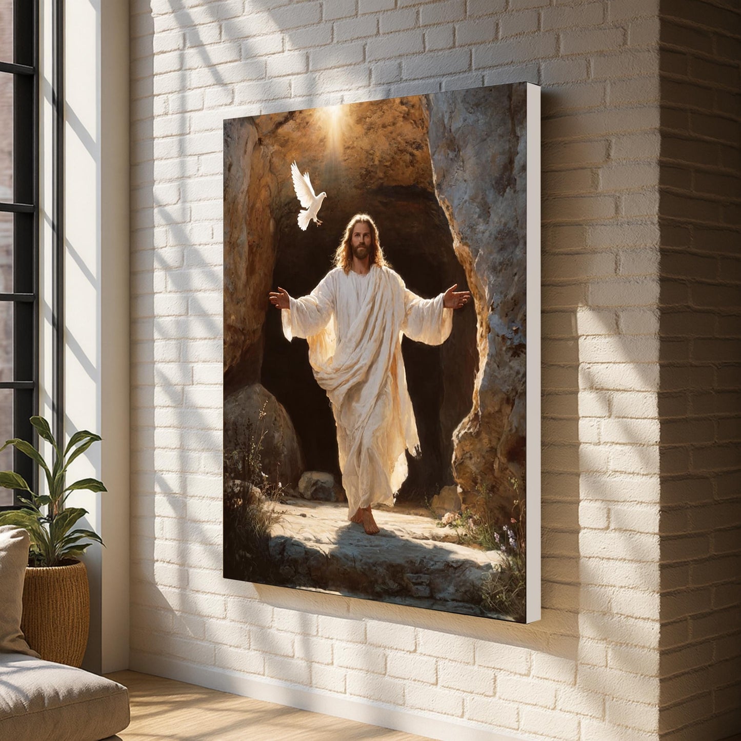 Jesus Resurrection Canvas – Peaceful Christian Wall Art