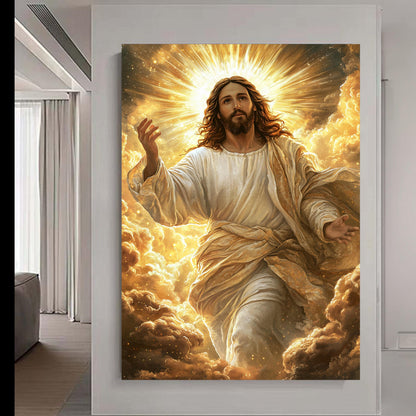 Radiant Ascension Jesus Canvas Art