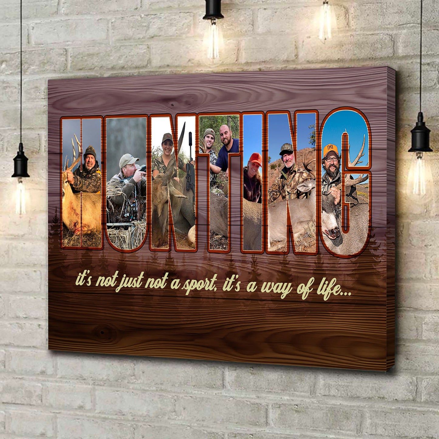 Personalized Hunting Canvas – Custom Photo Collage for Hunters, Hunting Is Not Just a Sport It’s a Way of Life Wall Art