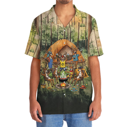 Friends Fires Fun Camping Crew Deer Hawaiian Shirt