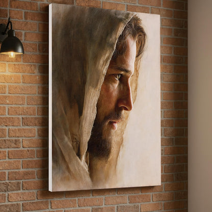 Jesus Portrait Canvas Art Soft Christian Wall Decor Religious Poster Print