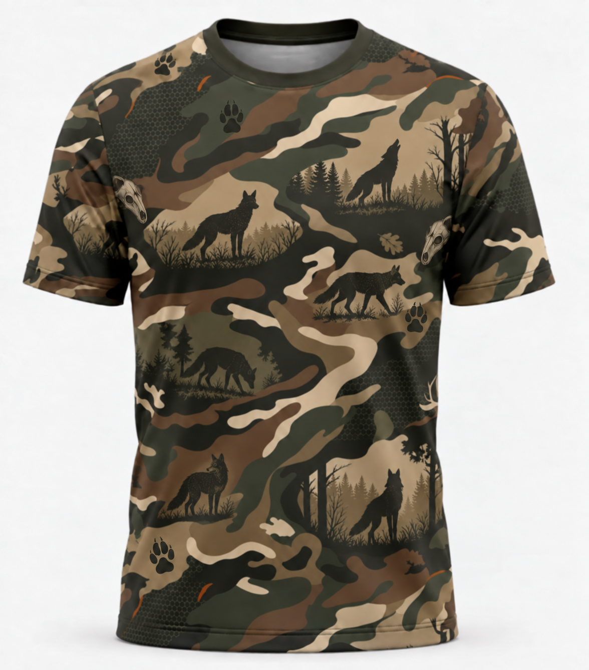 Coyote Hunting Pattern Polo Shirt DP1012