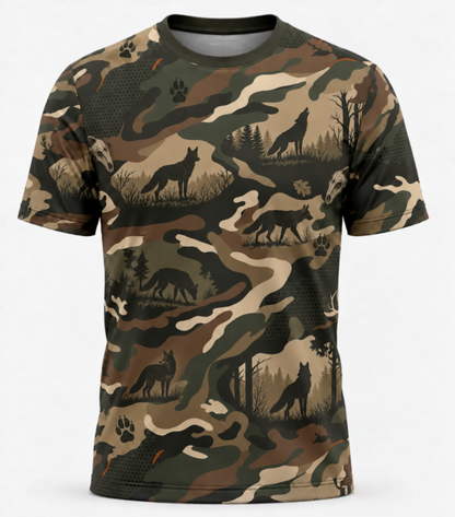 Coyote Hunting Pattern Polo Shirt DP1012