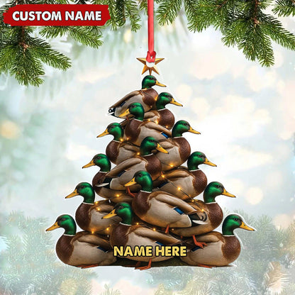 Personalized Mallard Duck 2D Flat Acrylic Ornament